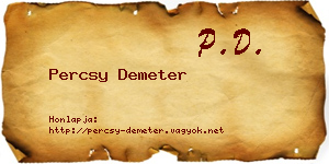 Percsy Demeter névjegykártya